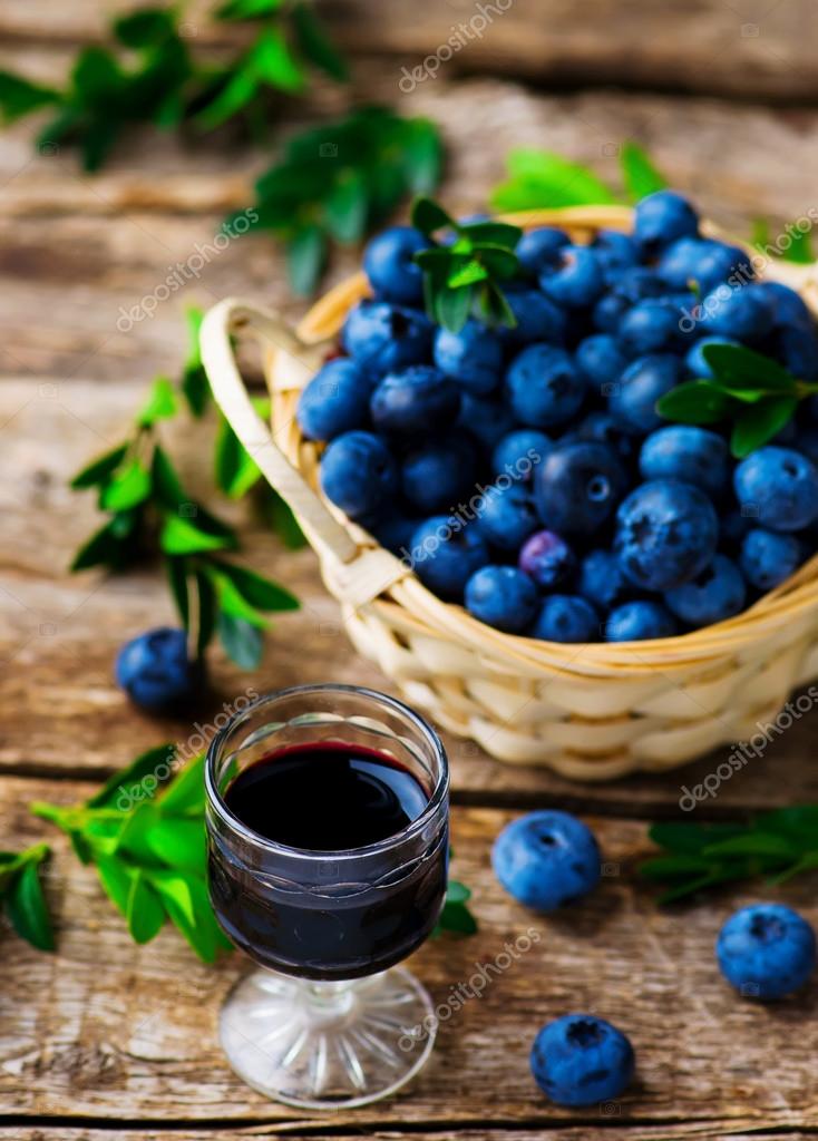 Glass with Blueberry Juice
